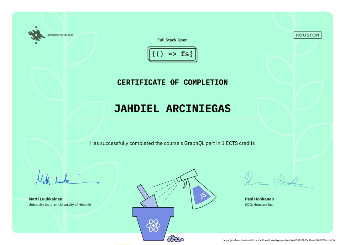 Imagen del Certificación en GraphQL